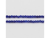 Perles Facettes Jade teinté Bleu Lapis 3mm
