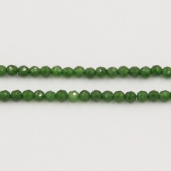 Perles Facettes Jade Taiwan teinté Vert 3mm