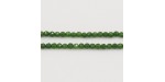 Perles Facettes Jade Taiwan teinté Vert 3mm
