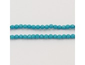 Perles Facettes Turquoise Synthetique 3mm