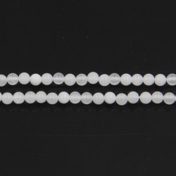 Perle pierre Agate Blanche 3mm