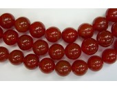Perles en pierres agate rouge 3mm