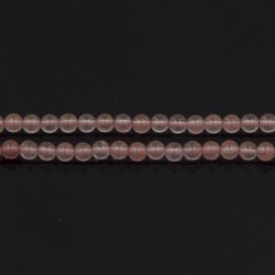 Perle Verre Quartz Cherry 2mm