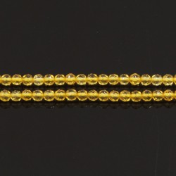 Perle pierre ronde citrine 3mm