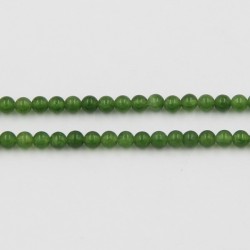 Perle pierre Jade Taiwan vert Foncé 3mm