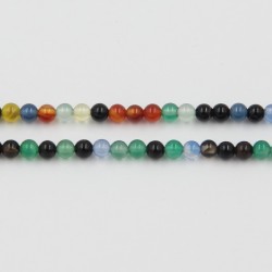 Perle pierre Agate Multicolor 2mm