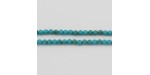 Perle pierre Magnesite teintée turquoise Veinée 2mm