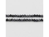 Perles en pierres obsidienne snowflake 2mm
