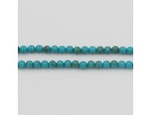Perle pierre Turquoise Synthetique Veinée 2mm