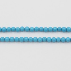 Perle pierre Turquoise Synthetique Bleue 2mm