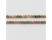 Perle pierre Unakite de chine 2mm
