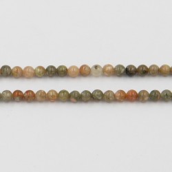 Perle pierre Unakite de chine 2mm