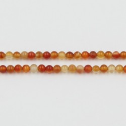 Perles en pierres cornaline 2mm