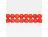 Perles Rondes ''SEA BAMBOO'' teintées Orange 6mm