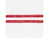 Tubes ''SEA BAMBOO'' teintés Rouge 2x4mm