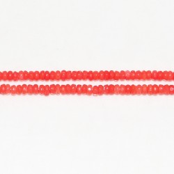 Rondelles ''SEA BAMBOO'' teintées Rose 2x4mm