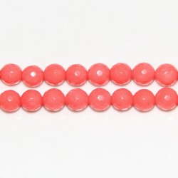 Perles Facettes ''SEA BAMBOO'' teintées Rose 8mm