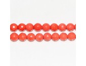 Perles Facettes ''SEA BAMBOO'' teintées Orange 6mm