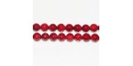 Perles Facettes ''SEA BAMBOO'' teintées Rouge Foncé 3mm