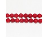 Perles Facettes ''SEA BAMBOO'' teintées Rouge 3mm
