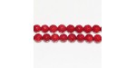 Perles Facettes ''SEA BAMBOO'' teintées Rouge 8mm