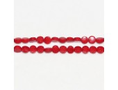 disques ''SEA BAMBOO'' teintées Rouge 4x6mm