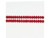 Rondelles ''SEA BAMBOO'' teintées Rouge 2x4mm