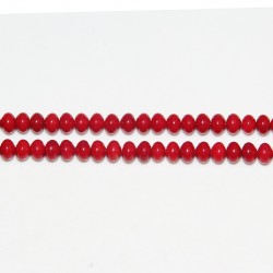 Rondelles ''SEA BAMBOO'' teintées Rouge 3x5mm