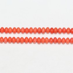 Rondelles ''SEA BAMBOO'' teintées Orange 5x7mm