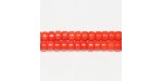 Rondelles Epaisses ''SEA BAMBOO'' teintées Orange 4x6mm