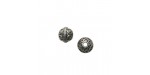 20 Perles metal 9.5mm Argentées