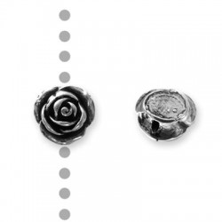 10 Roses metal 15mm Argentées