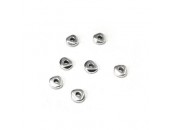 100 Perles Baroques 4.8x1.9mm (Dia. 1.4mm) Argentées