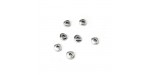 100 Perles Baroques 4.8x1.9mm (Dia. 1.4mm) Argentées