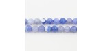 Perles facettes Agate bleue chauffée 12mm