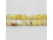 Perles facettes Agate jaune chauffée 08mm