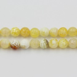 Perles facettes Agate jaune chauffée 08mm