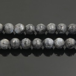 Perles Facettes Labradorite Noire 6mm