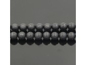 Perles Facettes Agate Noire Mat 8mm