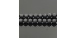 Perles Facettes Agate Noire Mat 12mm