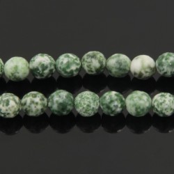 Perles Facettes Green Spot Stone 6mm