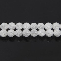Perles Facettes Cristal De Roche Craquelé 10mm