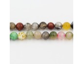 Perles Facettes Agate Multi Chauffée 12mm