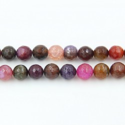 Perles Facettes Agate Multicolor 08 10mm