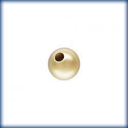 3 Perles 8.0mm Sablées Trou 2.0mm 1/20 14K Gold Filled