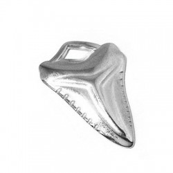 5 Dents de requin métal 23x32mm Argenté