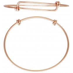 1 Bracelet Ajustable 18-22cm fil 1.65mm 1/20 14K Rose Gold Filled