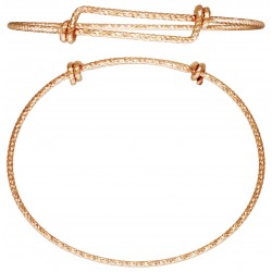 1 Bracelet Ajustable ''Sparkle'' 18-22cm fil 1.65mm 1/20 14K Rose Gold Filled
