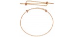 1 Bracelet Ajustable ''Sparkle'' 20-24cm fil 1.65mm 1/20 14K Rose Gold Filled