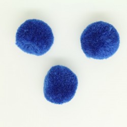 20 Pompons Boule 18mm Bleu